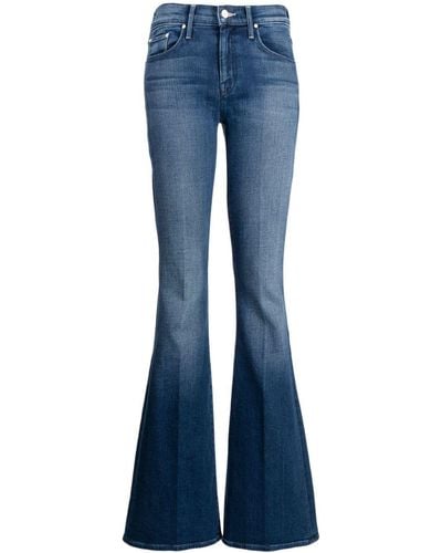 Mother Jeans svasati con effetto schiarito - Blu