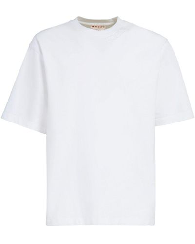 Marni T-shirt bianca con applicazione - Bianco