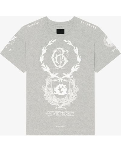 Givenchy T-shirt Crest in cotone - Bianco