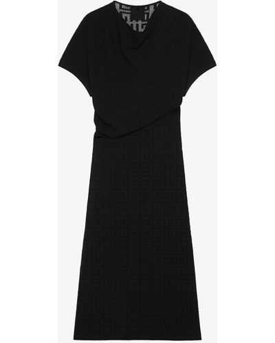 Givenchy Robe drapée en jacquard 4G - Noir