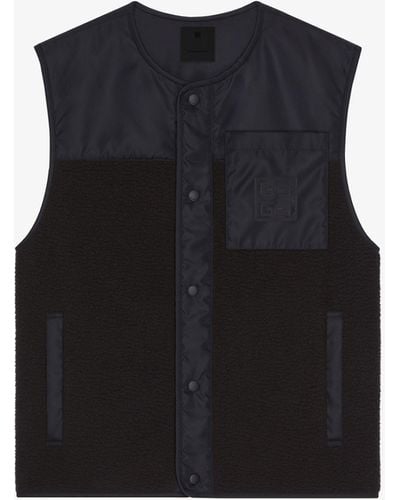 Givenchy Waistcoat In Mixed Fabrics - Black