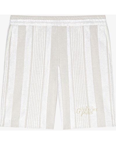 Givenchy Bermuda en coton éponge à rayures - Blanc