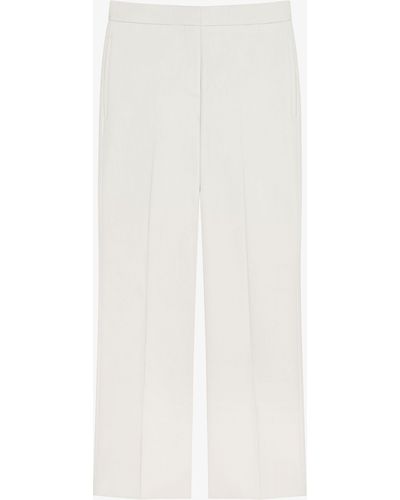 Givenchy Cropped Fit Tailored Trousers In Cotton - White