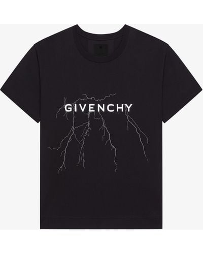 Givenchy T-shirt ample en coton à motif réfléchissant - Noir