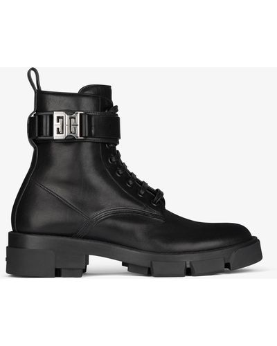 Givenchy Bottines En Cuir À Boucles Terra - Noir