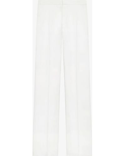 Givenchy Pantaloni tailleur in lana e mohair. - Bianco