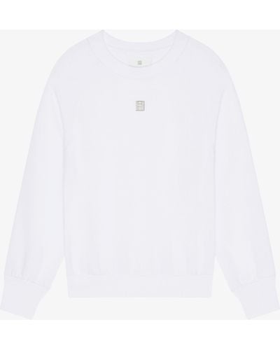 Givenchy Felpa slim in tessuto garzato - Bianco