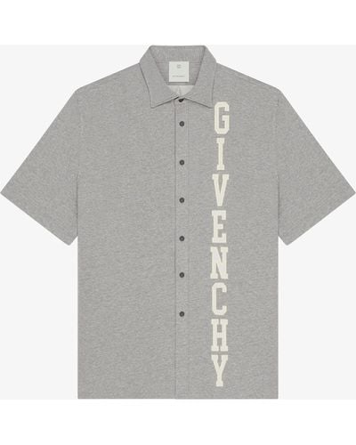 Givenchy College Shirt In Fleece - Gray