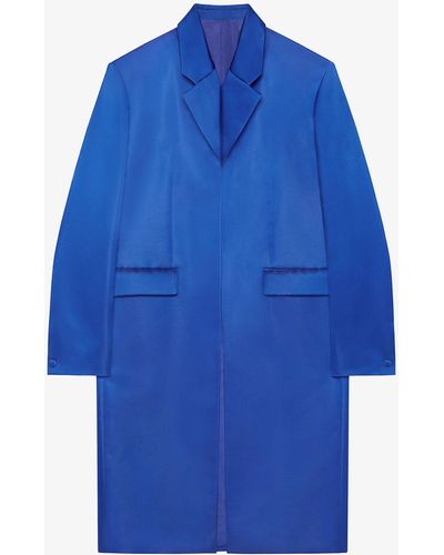 Givenchy Manteau en satin de soie duchesse - Bleu