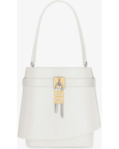 Givenchy Shark Lock Bucket Bag - White