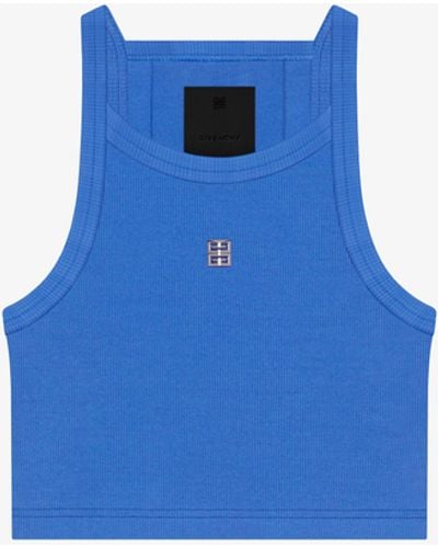 Givenchy Cropped Tank Top - Blue