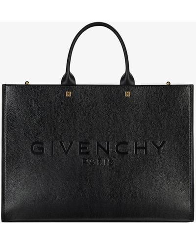 Givenchy Cabas G-Tote médium en cuir - Noir