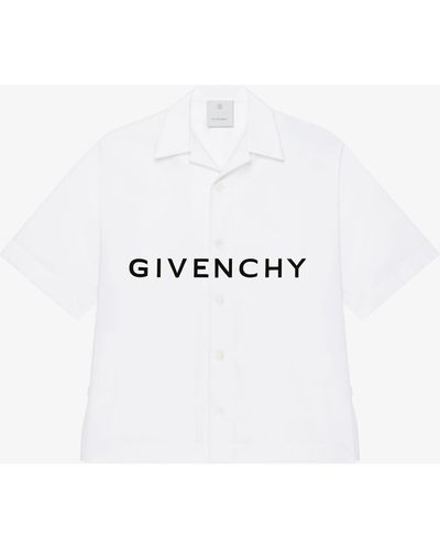 Givenchy Chemise hawaïenne ample en popeline - Blanc