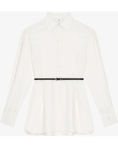 Givenchy Voyou Shirt In Silk - White