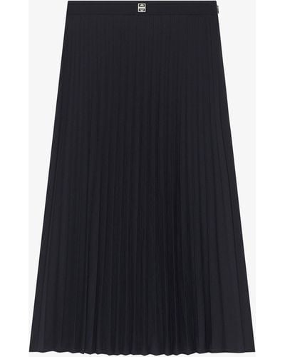 Givenchy Jupe plissée en laine - Noir