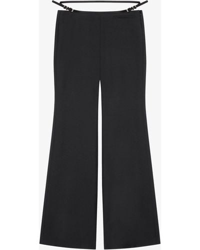 Givenchy Pantalon de tailleur évasé Voyou en laine et mohair - Noir