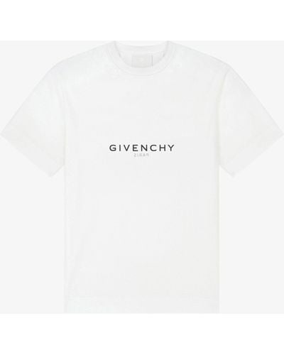 Givenchy T-shirt oversize Reverse in cotone - Bianco