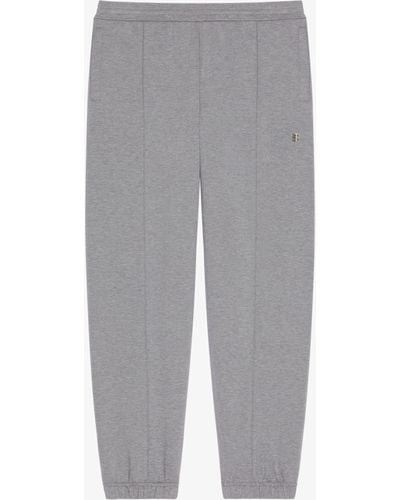 Givenchy Jogger Trousers In Fleece With 4g Detail - Grey