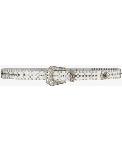 Givenchy Cintura in pelle con borchie e cristalli - Bianco