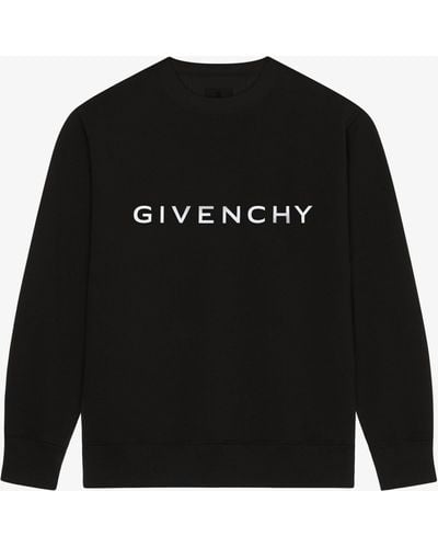 Givenchy Felpa slim Archetype in tessuto garzato - Nero