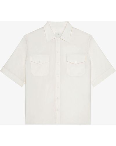 Givenchy Shirt In Ozone Washed Poplin - White