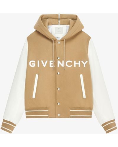 Givenchy Hooded Varsity Jacket - Natural