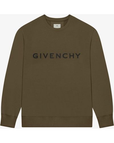 Givenchy Sweatshirt slim Archetype en molleton - Vert