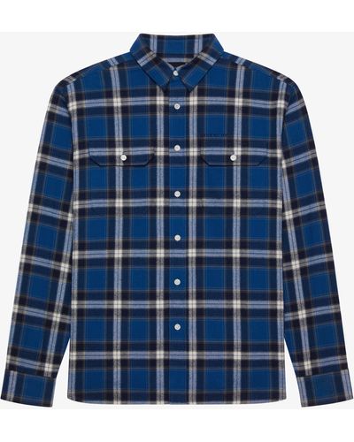 Givenchy Checked Shirt - Blue