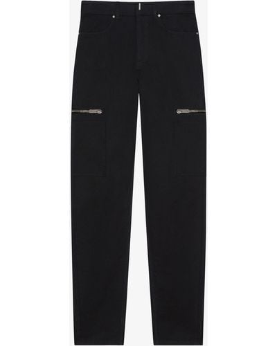 Givenchy Pantalon cargo loose en denim - Noir