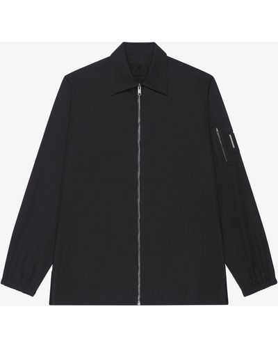 Givenchy Chemise coupe ample en popeline avec poche - Noir