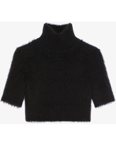 Givenchy Pull cropped en laine d'alpaga - Noir
