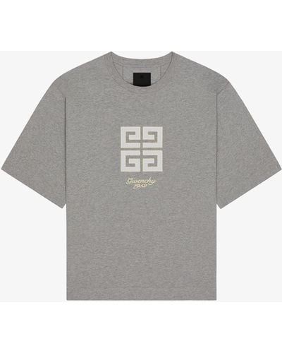 Givenchy 4g T-shirt In Cotton - Grey