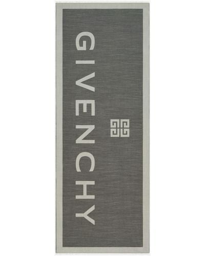 Givenchy Stola 4G in seta e lana - Grigio