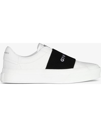 Givenchy Sneakers City Sport en cuir avec bande - Blanc