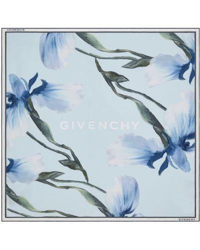 Givenchy Foulard stampato in seta - Blu