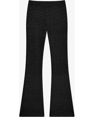 Givenchy Pantaloni svasati in jacquard 4G - Nero