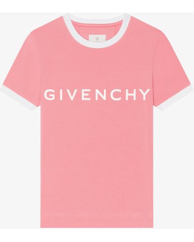 Givenchy T-shirt slim Archetype in cotone - Rosa