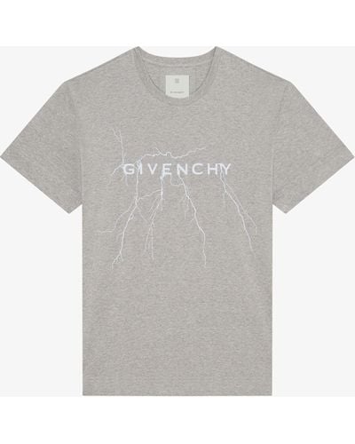 Givenchy T-shirt oversize en coton avec motif réfléchissant - Gris