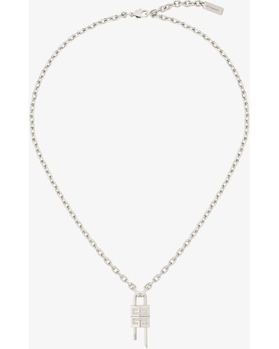 Givenchy Mini Lock Necklace - White