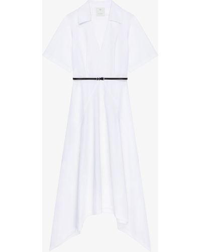 Givenchy Voyou Dress In Poplin - White