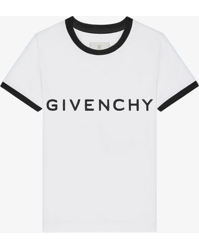 Givenchy T-shirt slim Archetype in cotone - Bianco