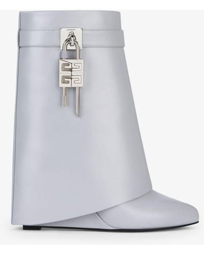 Givenchy Shark Lock Ankle Boots - White