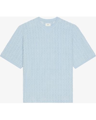Givenchy T-shirt en coton éponge 4G - Bleu