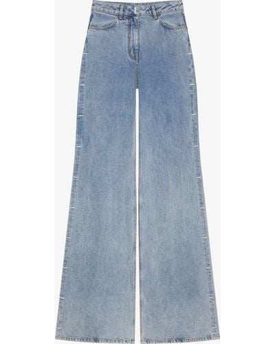 Givenchy Jeans oversize in denim con cristalli - Blu