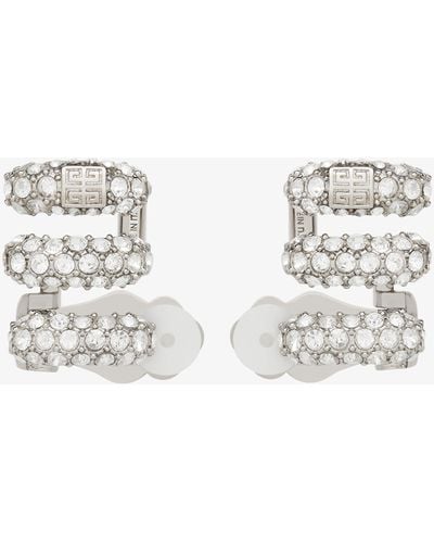 Givenchy Stitch Clip Earrings - Metallic