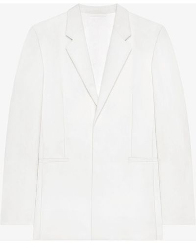 Givenchy Veste très ajustée en laine et mohair - Blanc
