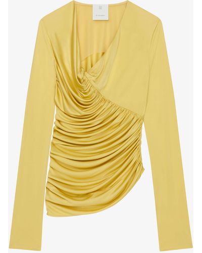 Givenchy Top drappeggiato in jersey - Giallo