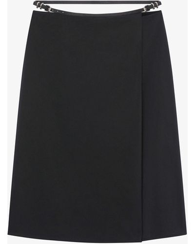Givenchy Jupe portefeuille Voyou en taffetas de coton - Noir