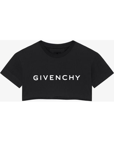 Givenchy T-shirt cropped Archetype en coton - Noir