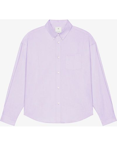 Givenchy Chemise en coton avec poche - Violet